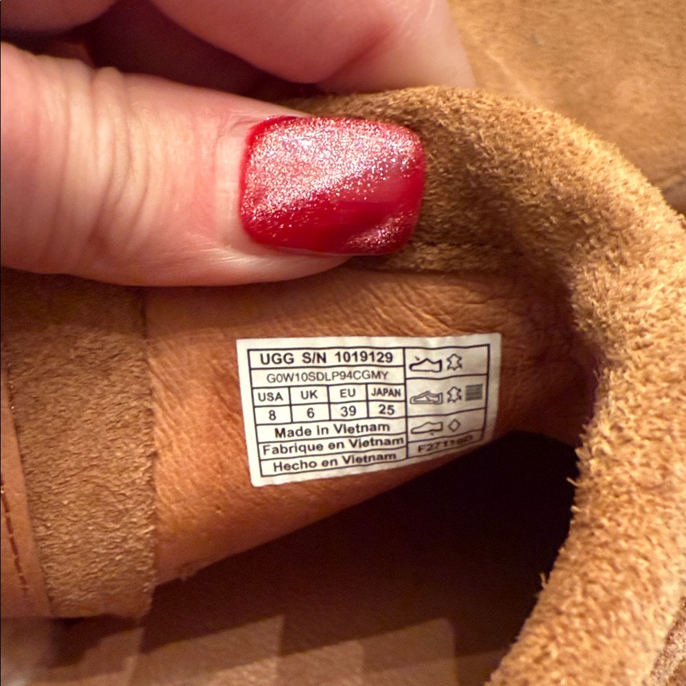 UGG Tan Suede Lace-Up Boots - Picture 6 of 6